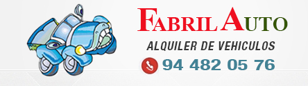 Logotipo de la empresa Fabril Auto. Alquiler de vehículos. Tlf. 94 482 05 76